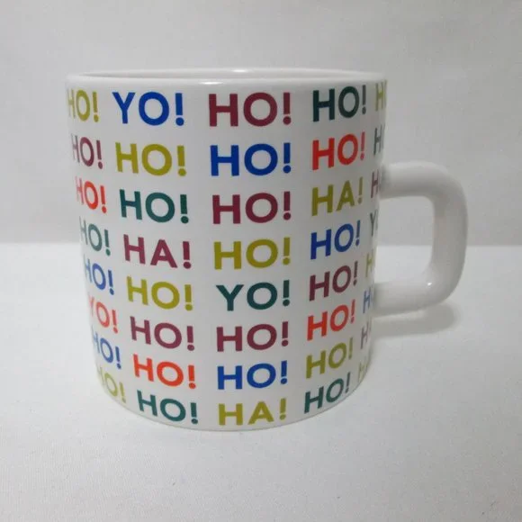 Kate Spade Saturday Ho! Ha! Yo! Mug Cup Microwave & Dishwasher Safe - Picture 2 of 13